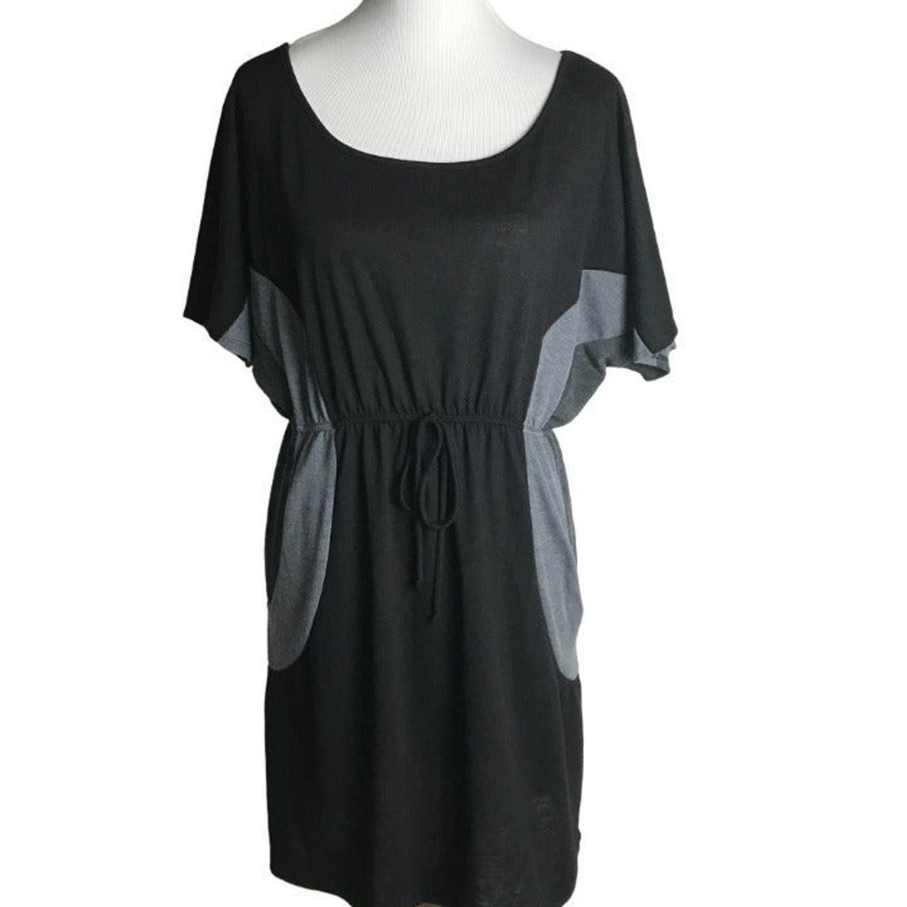 2X Love Delirious Los Angeles Colorblock Black And Gray Dress With Side Pockets‎